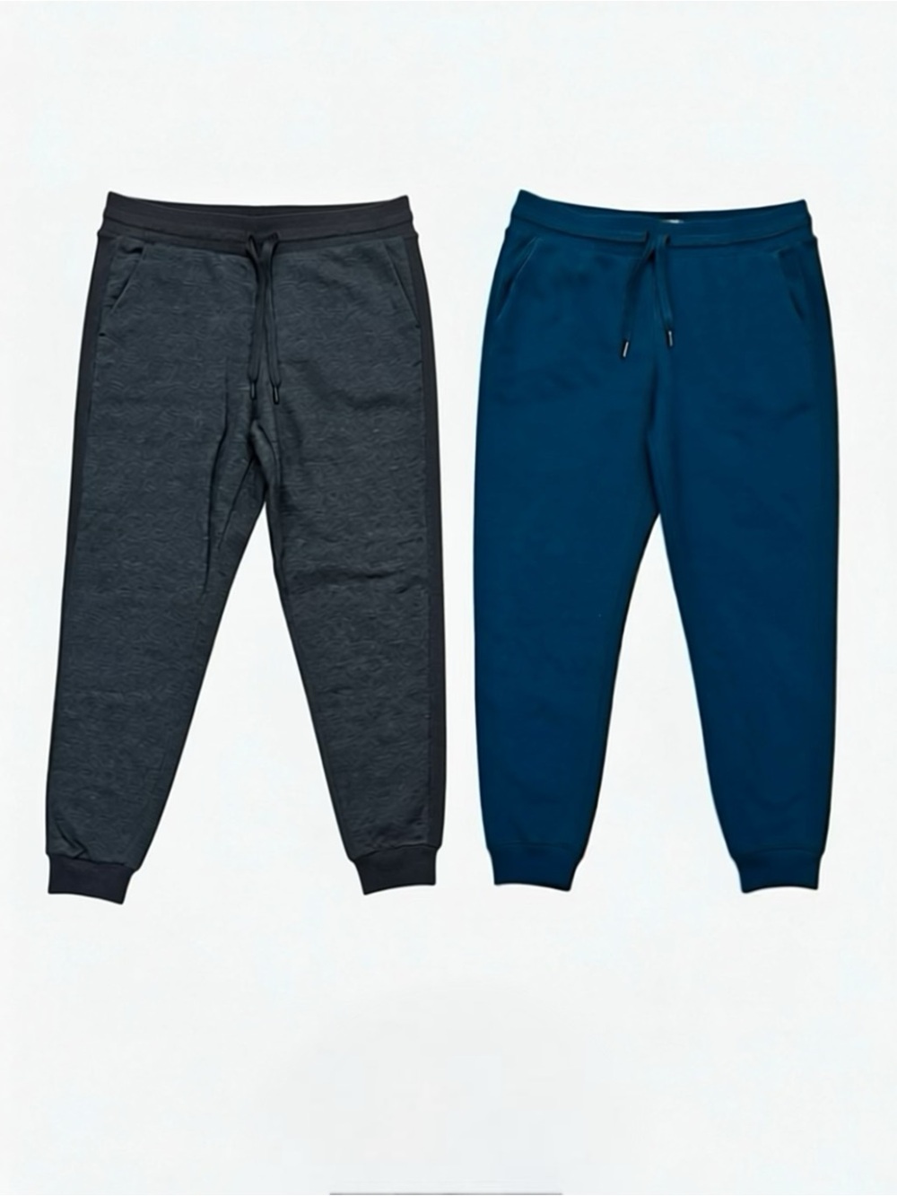 Jogger Pants Pair — Charcoal Gray & Deep Teal